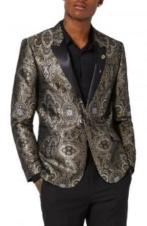 wedding photo - Topman Skinny Fit Paisley Tuxedo Jacket 