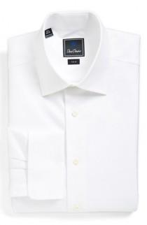David Donahue Trim Fit Solid French Cuff Dress Shirt wedding photo - David Donahue Trim Fit Solid French Cuff Dress Shirt