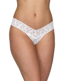 Low-Rise Pearl Lace Thong, Light Ivory wedding photo - Low-Rise Pearl Lace Thong, Light Ivory