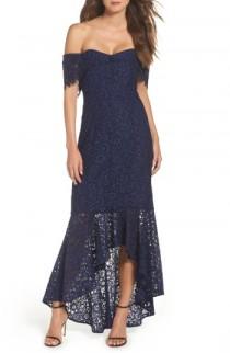 Shoshanna Vanowen Lace Off the Shoulder Gown wedding photo - Shoshanna Vanowen Lace Off the Shoulder Gown