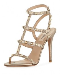 Rockstud Metallic Leather 105mm Sandal wedding photo - Rockstud Metallic Leather 105mm Sandal
