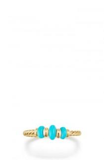 David Yurman Rio Rondelle 18K Gold Ring wedding photo - David Yurman Rio Rondelle 18K Gold Ring