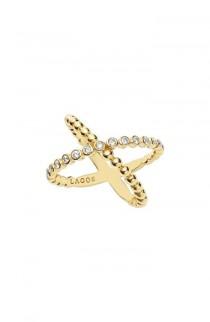 LAGOS Caviar Crisscross Ring wedding photo - LAGOS Caviar Crisscross Ring
