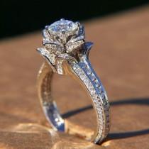 wedding photo - Luxury Diamond Wedding Ring ♥ Unique Engagement Ring 