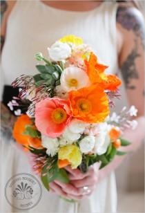 wedding photo - Poppy Succulent Bouquet