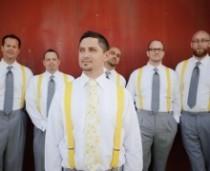 wedding photo -  Inspired By This Modern Smog Shoppe Grey And Yellow Wedding