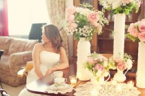 wedding photo -  Centros de rosa de la boda