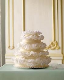 wedding photo - Romantic Wedding Cakes Ruffled ♥ Décoration de gâteau de mariage