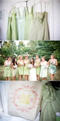 wedding photo - Palettes de couleurs vert pâle de mariage