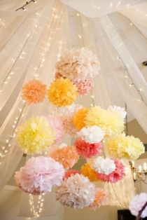 wedding photo - Paper Pom Poms ♥ Wedding & Party Decoration 
