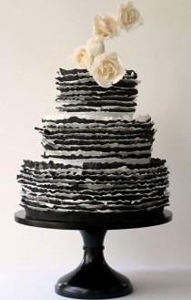 wedding photo - Gâteaux de mariage à volants ♥ Cake Design Wedding