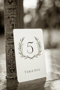 wedding photo - Place Cards & Numbers Tableau Idées