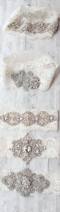 wedding photo - Sexy Vintage Bridal Garters ♥ Romantic Lace Bridal Ganters