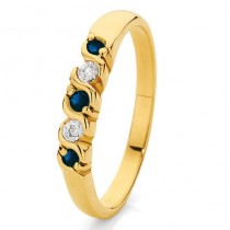 wedding photo -  Sapphire and Diamond Dress Ring ♥ Gorgeous Gold Ring 