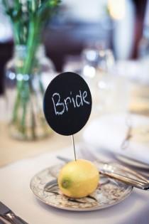 wedding photo - Lemon Wedding Table-Zahl-Karte