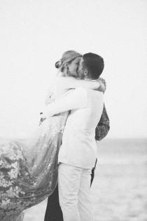 wedding photo - Romantique photographie de mariage noir et blanc
