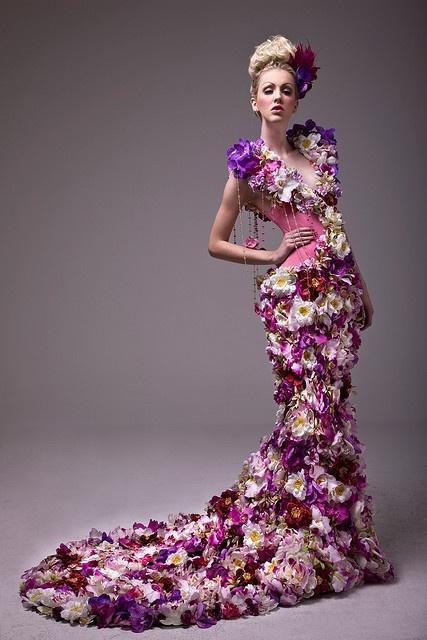 Dress - A Unique Real Floral Wedding Dress #2040296 - Weddbook